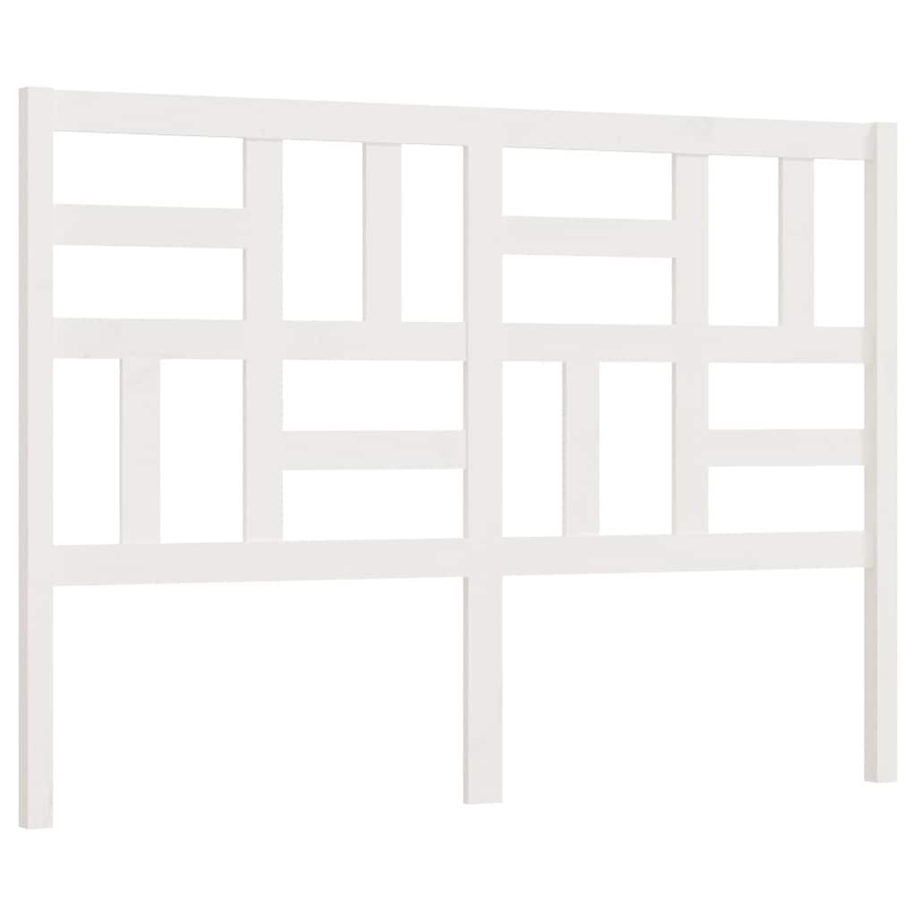 vidaXL Bett-Kopfteil Weiß 146x4x104 cm Massivholz Kiefer