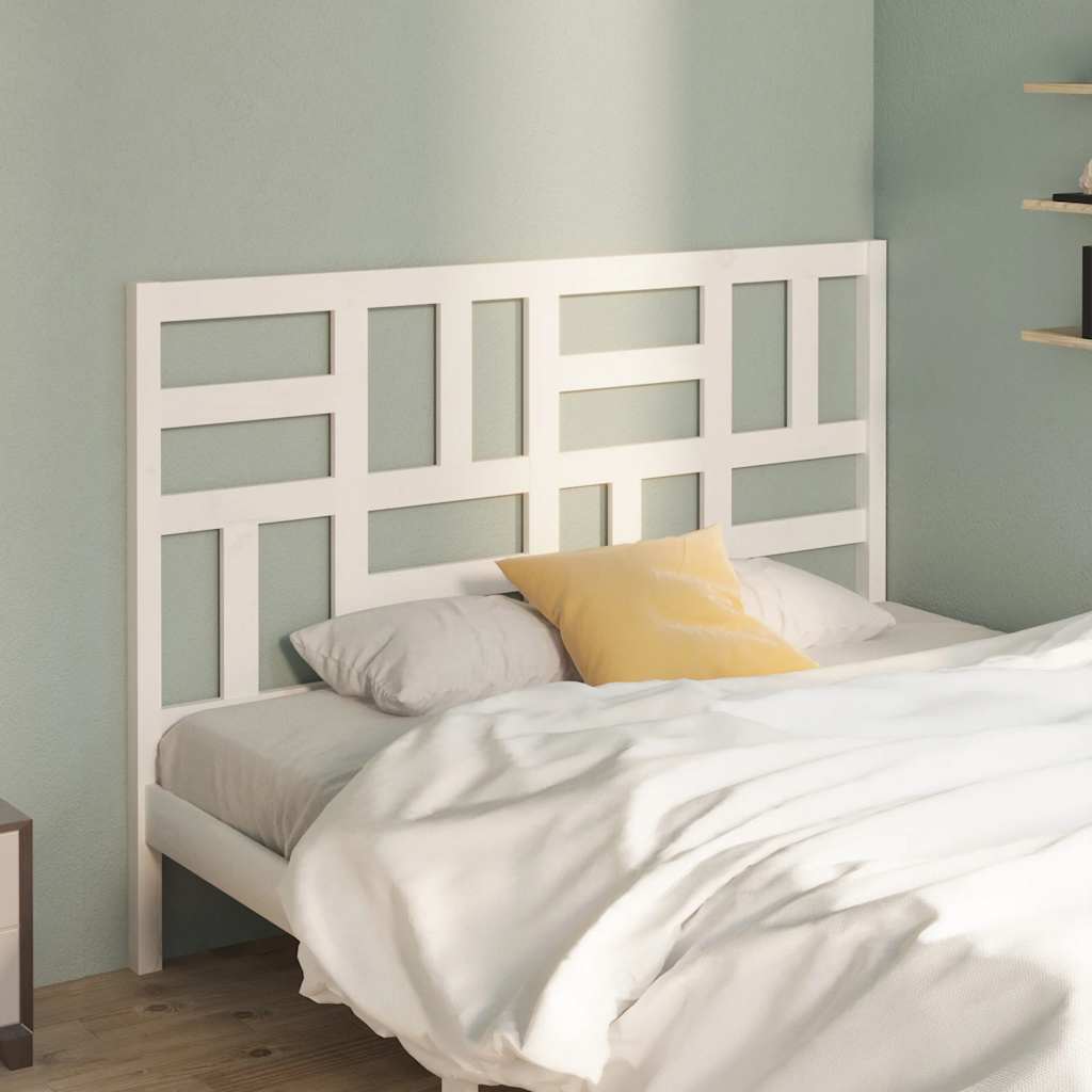 vidaXL Bett-Kopfteil Weiß 146x4x104 cm Massivholz Kiefer