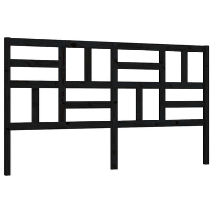 vidaXL Bett-Kopfteil Schwarz 156x4x104 cm Massivholz Kiefer