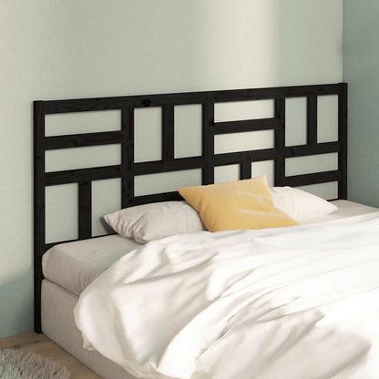 vidaXL Bett-Kopfteil Schwarz 156x4x104 cm Massivholz Kiefer