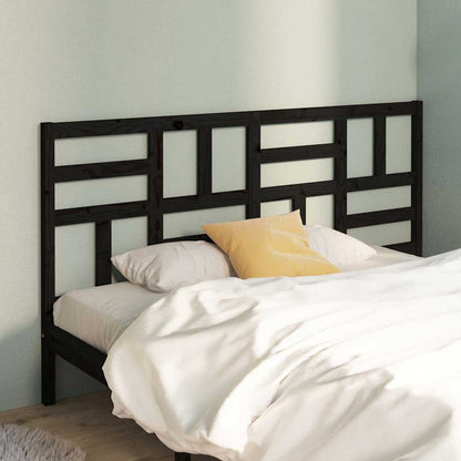 vidaXL Bett-Kopfteil Schwarz 156x4x104 cm Massivholz Kiefer