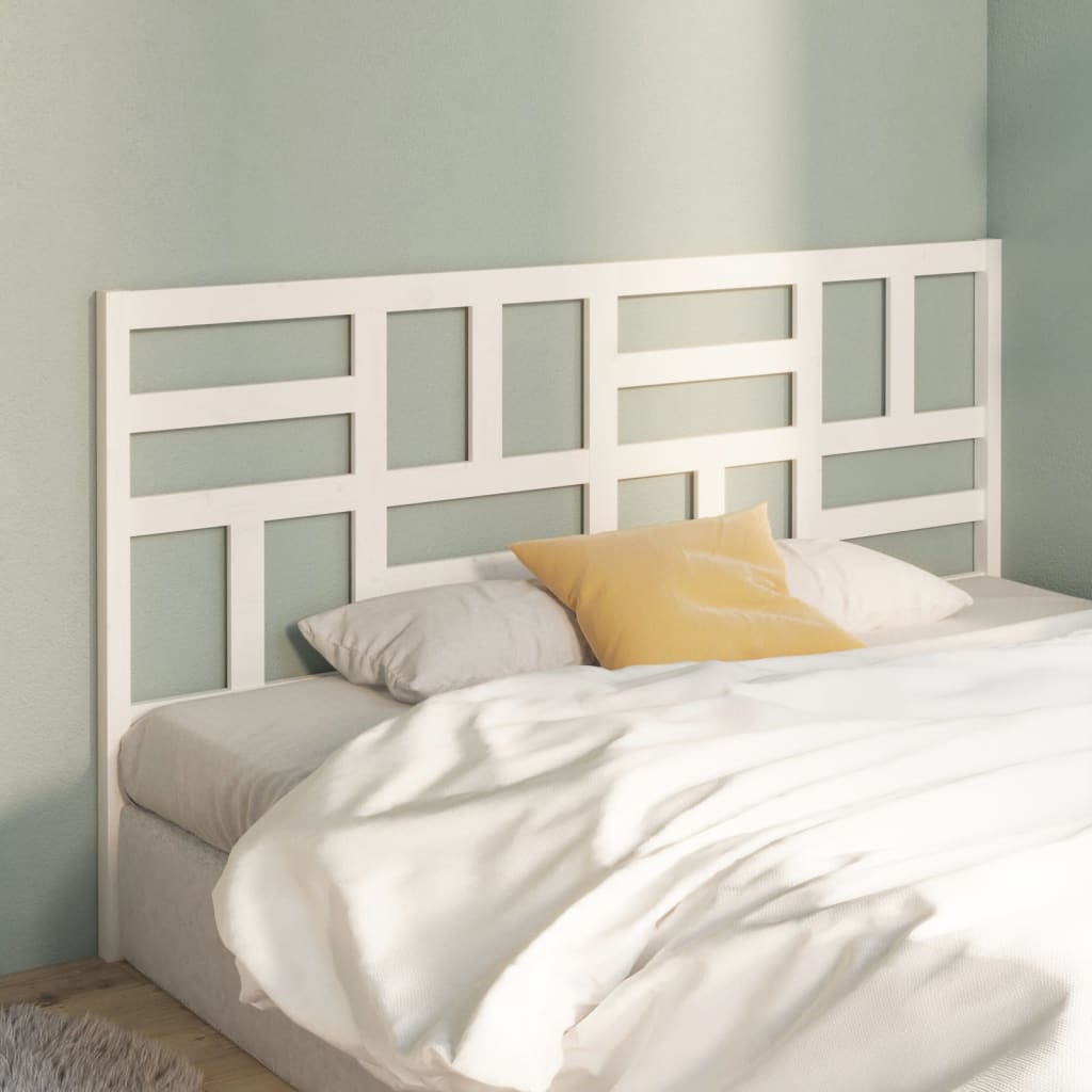vidaXL Bett-Kopfteil Weiß 206x4x104 cm Massivholz Kiefer