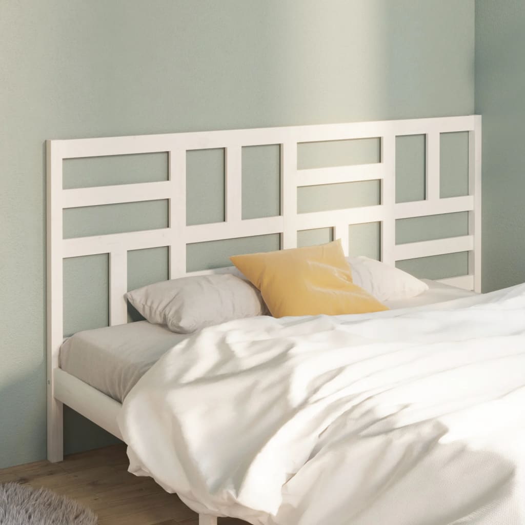 vidaXL Bett-Kopfteil Weiß 206x4x104 cm Massivholz Kiefer