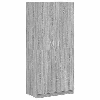 Kleiderschrank Grau Sonoma 90x52x200 cm Holzwerkstoff
