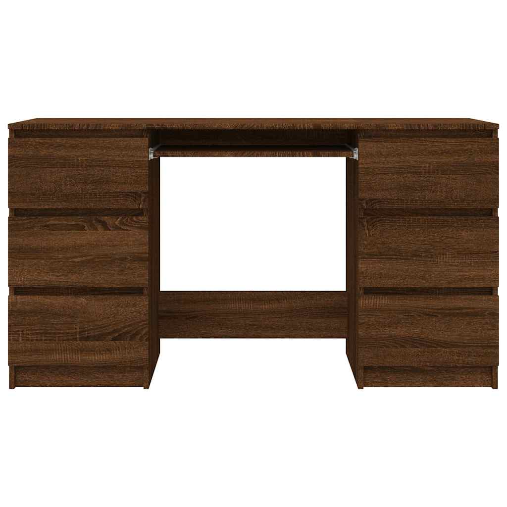 vidaXL Schreibtisch Braun Eichen-Optik 140x50x77 cm Holzwerkstoff