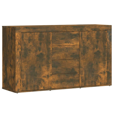 vidaXL Buffet chêne fumé 120x36x69 cm en bois d'ingénierie
