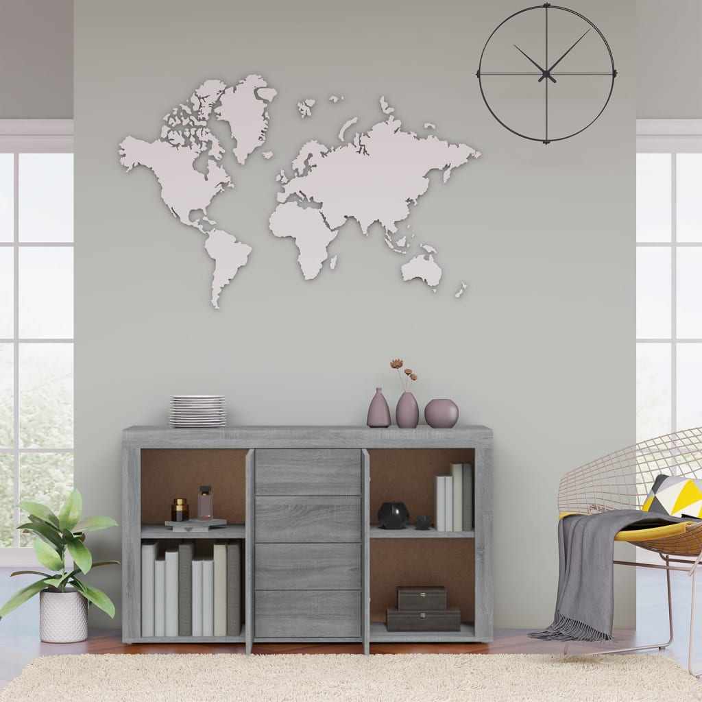vidaXL Buffet gris Sonoma 120x36x69 cm Aggloméré