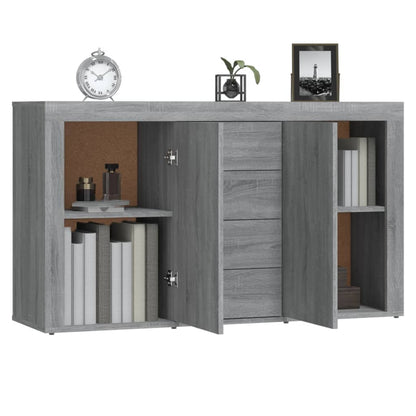 vidaXL Buffet gris Sonoma 120x36x69 cm Aggloméré