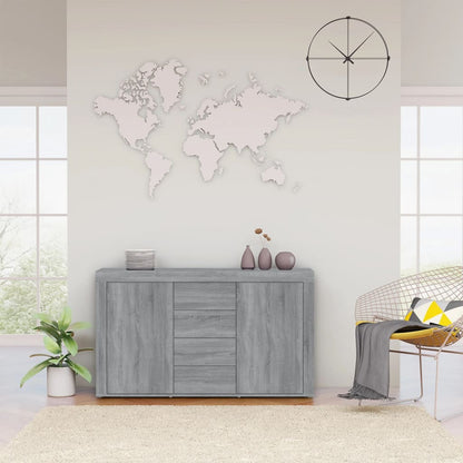 vidaXL Buffet gris Sonoma 120x36x69 cm Aggloméré