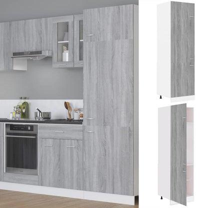 vidaXL Kühlumbauschrank Lyon Grau Sonoma 60x57x207 cm Holzwerkstoff