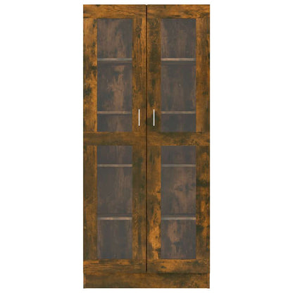 vidaXL Vitrinenschrank Räuchereiche 82,5x30,5x185 cm Holzwerkstoff