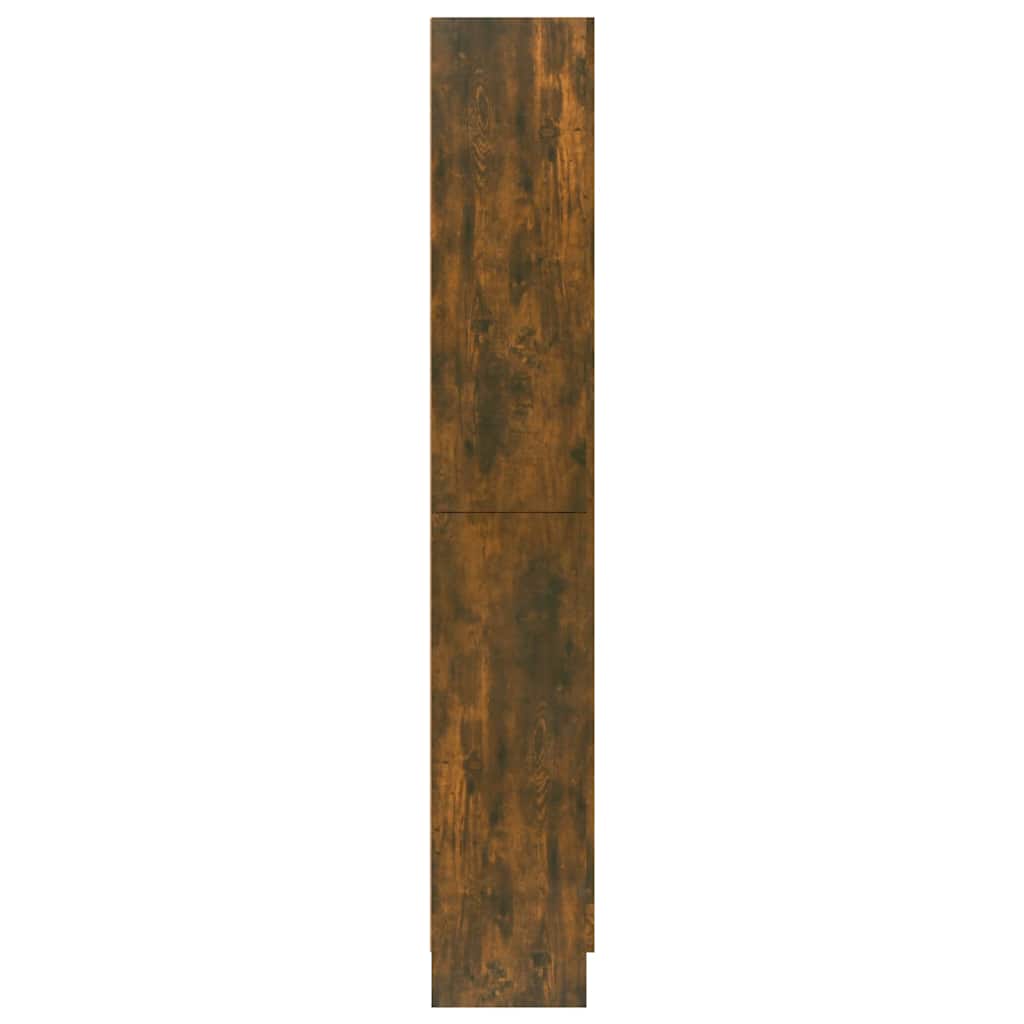 vidaXL Vitrinenschrank Räuchereiche 82,5x30,5x185 cm Holzwerkstoff