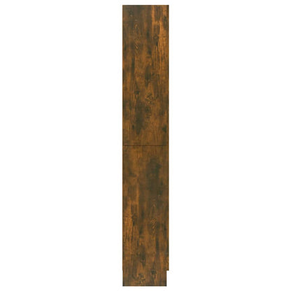 vidaXL Vitrinenschrank Räuchereiche 82,5x30,5x185 cm Holzwerkstoff