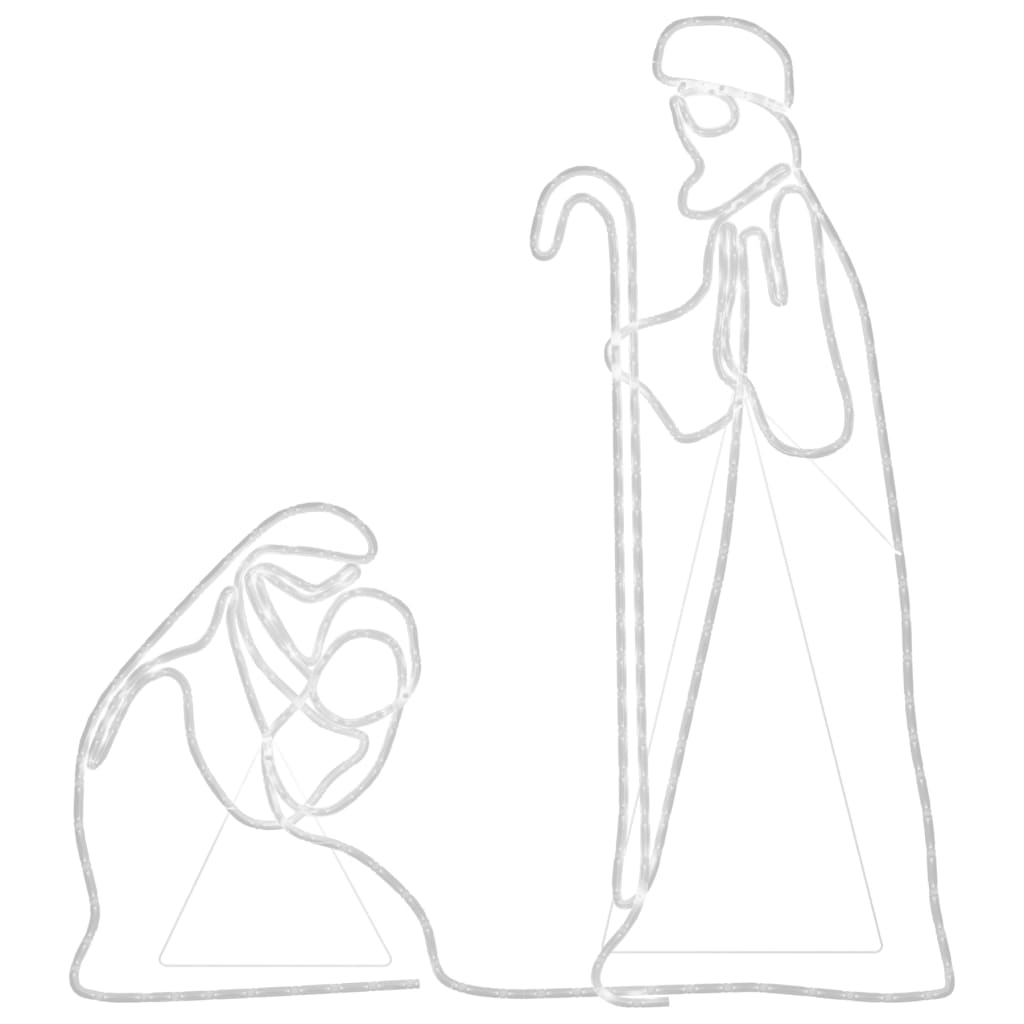 LED-Silhouette Maria und Josef 264 LEDs 40x55&38x100 cm