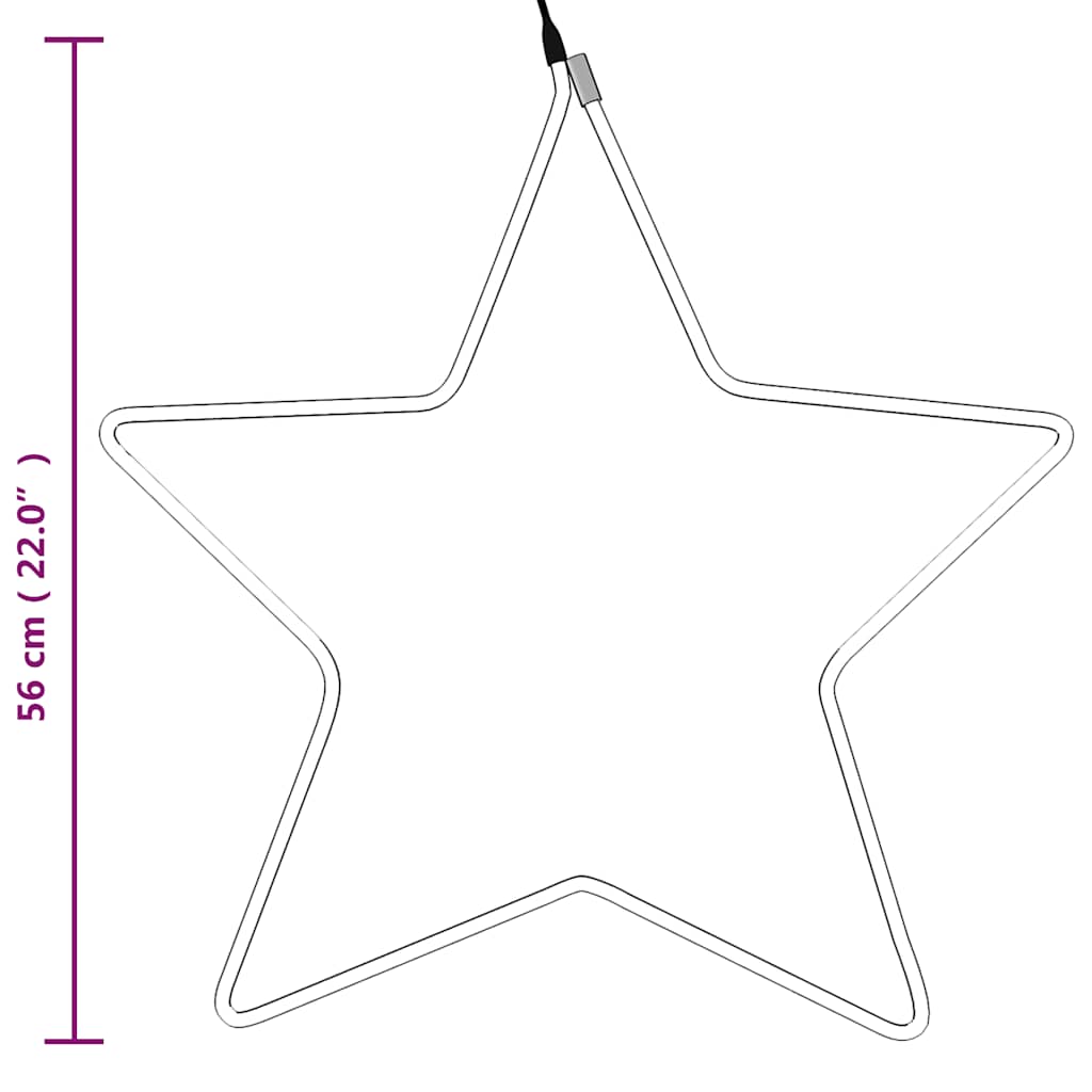 LED-Silhouette Weihnachtsstern 48 LEDs Warmweiß 56 cm