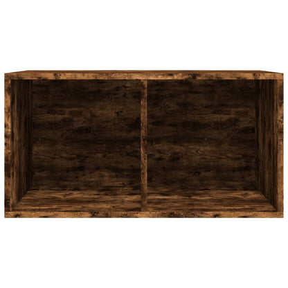vidaXL Schallplatten-Box Räuchereiche 71x34x36 cm Holzwerkstoff