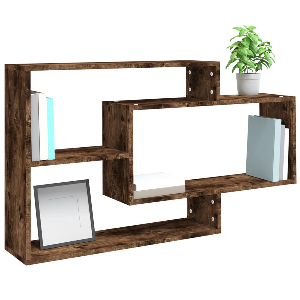 vidaXL Wandregal Räuchereiche 104x20x58,5 cm Holzwerkstoff