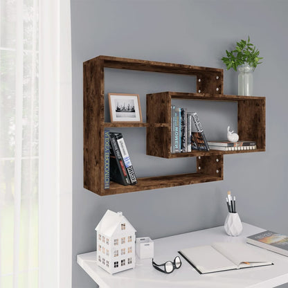 vidaXL Wandregal Räuchereiche 104x20x58,5 cm Holzwerkstoff