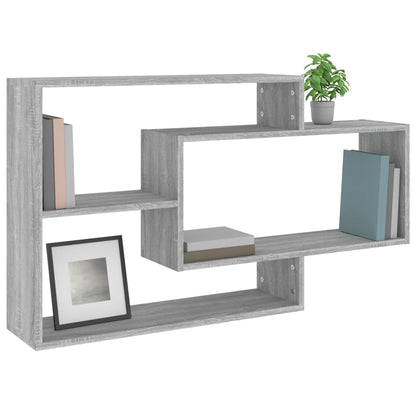 vidaXL Wandregal Grau Sonoma 104x20x58,5 cm Holzwerkstoff