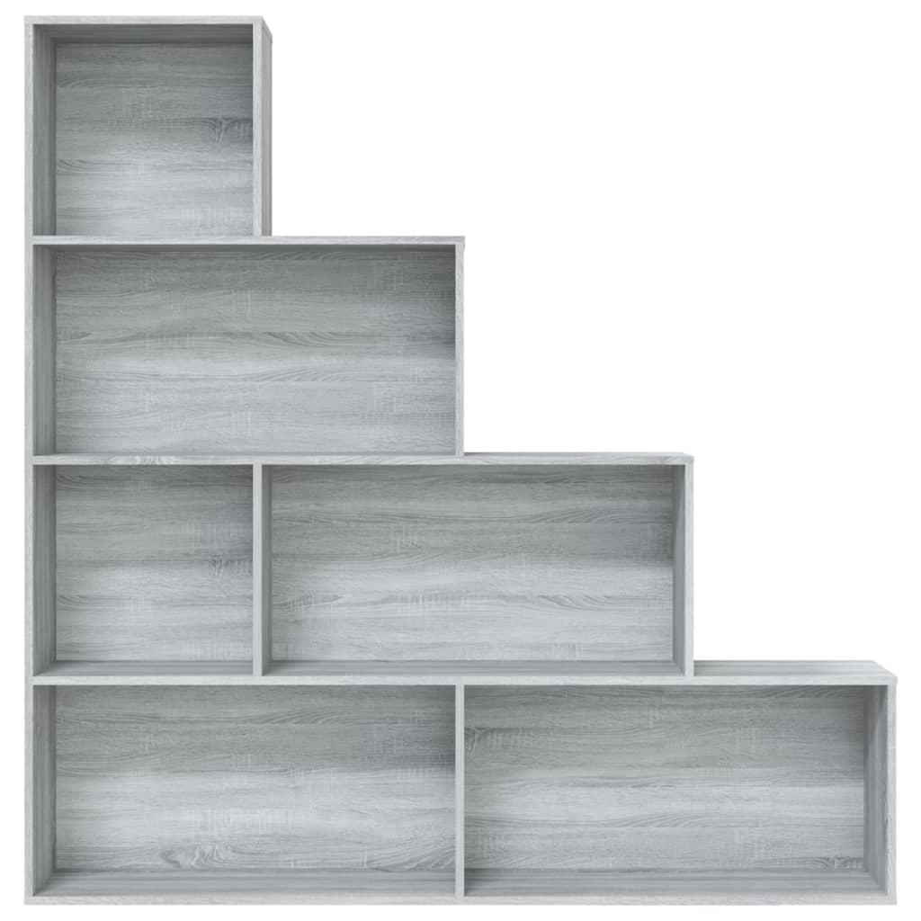 vidaXL Bücherregal Grau Sonoma 155x24x160 cm