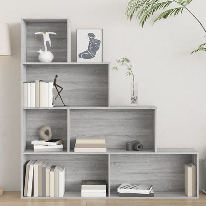 vidaXL Bücherregal Grau Sonoma 155x24x160 cm
