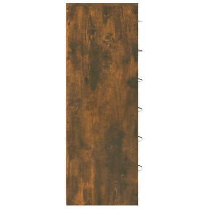 vidaXL Sideboard 6 Schubladen Räuchereiche 50x34x96 cm Holzwerkstoff