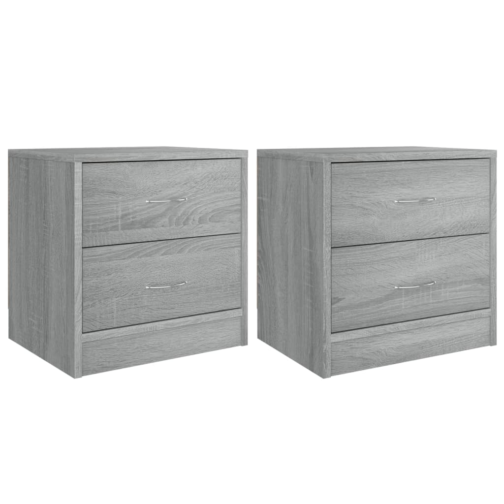 vidaXL Nachttische 2 Stk. Grau Sonoma 40x30x40 cm Holzwerkstoff