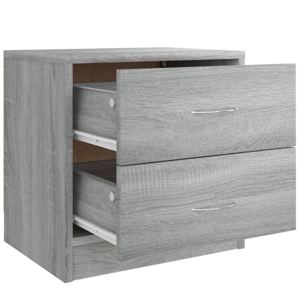 vidaXL Nachttische 2 Stk. Grau Sonoma 40x30x40 cm Holzwerkstoff