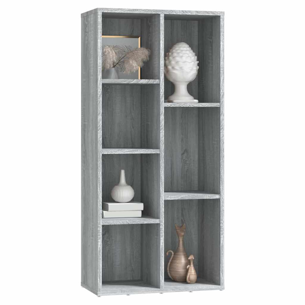 vidaXL Bücherschrank Grau Sonoma 50x25x106 cm