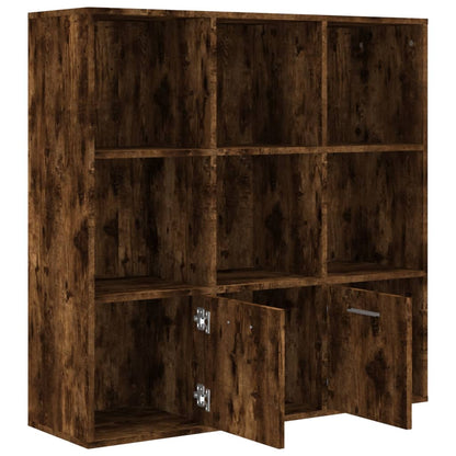 vidaXL Bibliothèque chêne fumé 98x30x98 cm