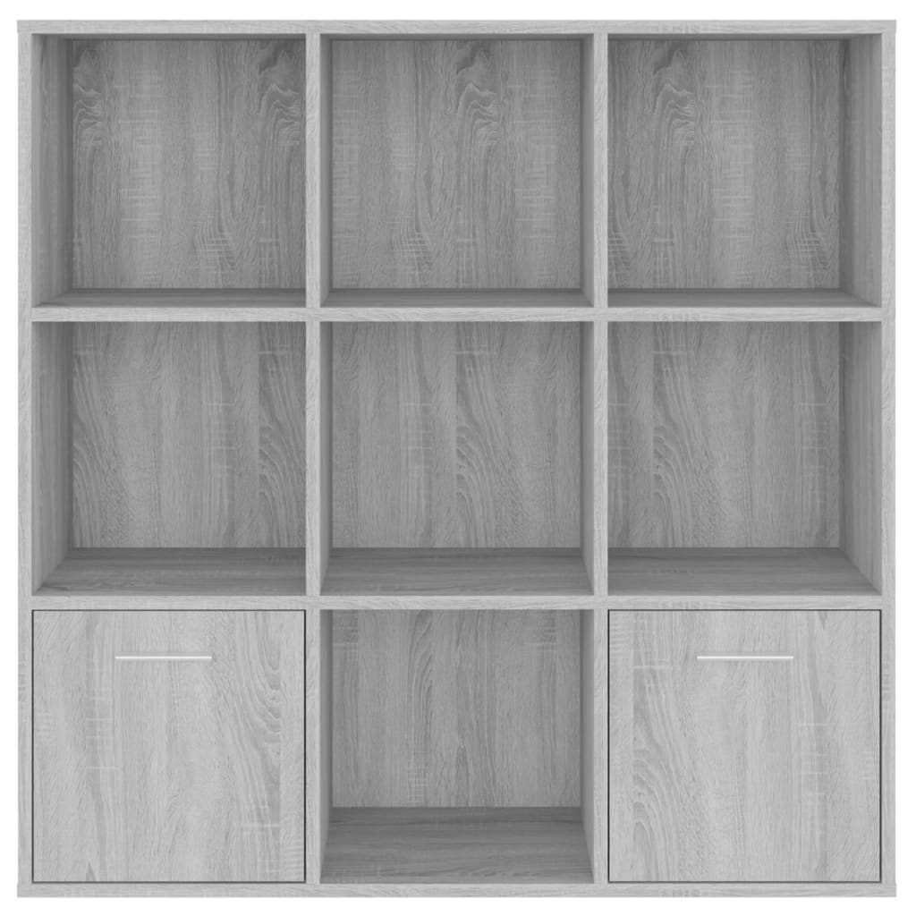 vidaXL Bücherschrank Grau Sonoma 98x30x98 cm