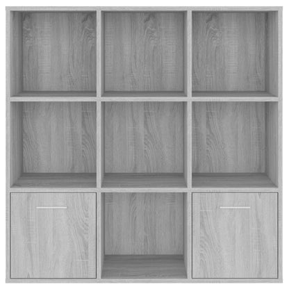 vidaXL Bücherschrank Grau Sonoma 98x30x98 cm