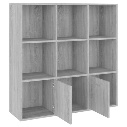 vidaXL Bücherschrank Grau Sonoma 98x30x98 cm