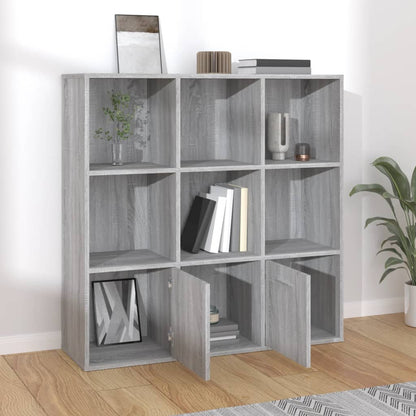 vidaXL Bücherschrank Grau Sonoma 98x30x98 cm