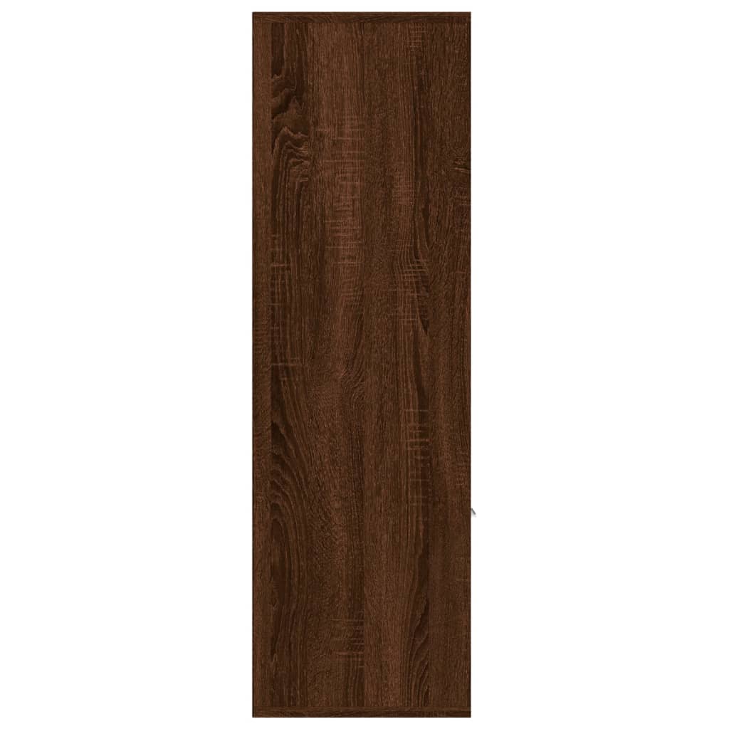 vidaXL Bücherschrank Braun Eichen-Optik 98x30x98 cm