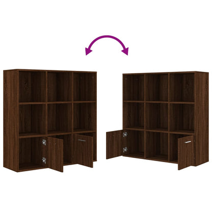 vidaXL Bücherschrank Braun Eichen-Optik 98x30x98 cm