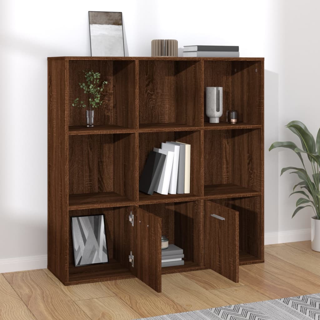 vidaXL Bücherschrank Braun Eichen-Optik 98x30x98 cm