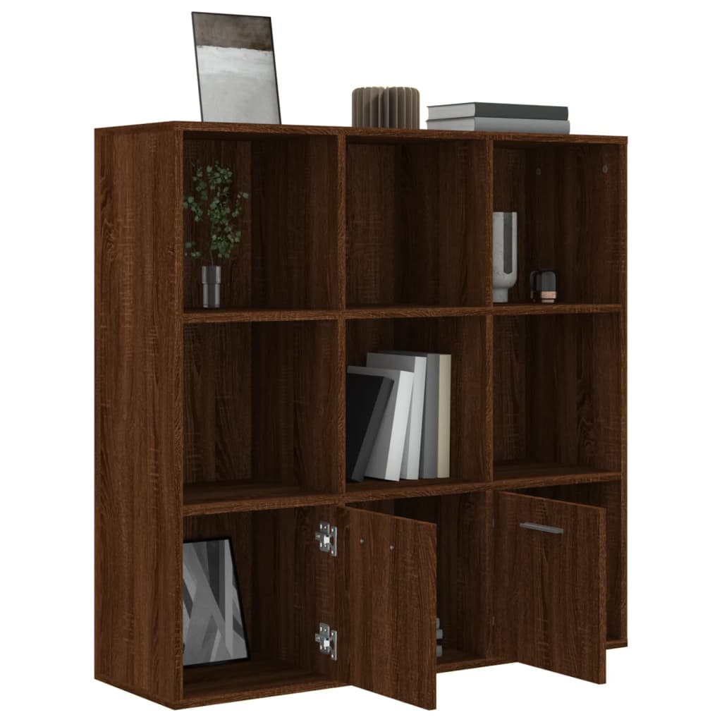 vidaXL Bücherschrank Braun Eichen-Optik 98x30x98 cm