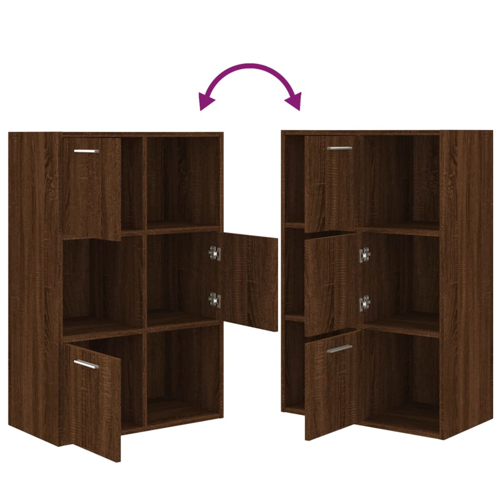 vidaXL Lagerschrank Braun Eichen-Optik 60x29,5x90 cm
