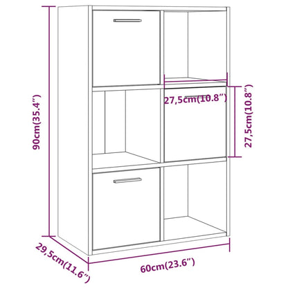 vidaXL Lagerschrank Braun Eichen-Optik 60x29,5x90 cm