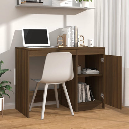 vidaXL Bureau aspect chêne marron 100x50x76 cm bois d'ingénierie