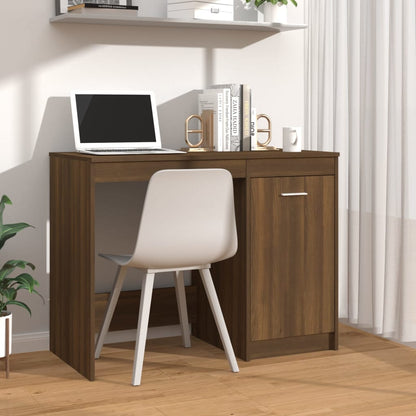 vidaXL Bureau aspect chêne marron 100x50x76 cm bois d'ingénierie
