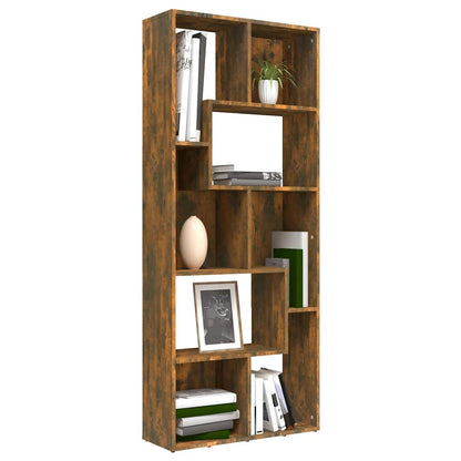 vidaXL Bücherregal Räuchereiche 67x24x161 cm Holzwerkstoff