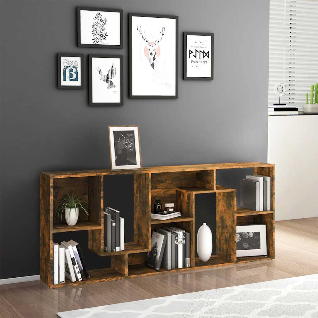 vidaXL Bücherregal Räuchereiche 67x24x161 cm Holzwerkstoff