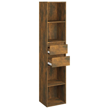 vidaXL Bücherregal Räuchereiche 36x30x171 cm Holzwerkstoff