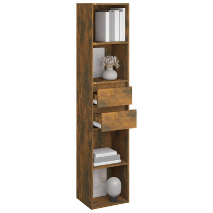 vidaXL Bücherregal Räuchereiche 36x30x171 cm Holzwerkstoff