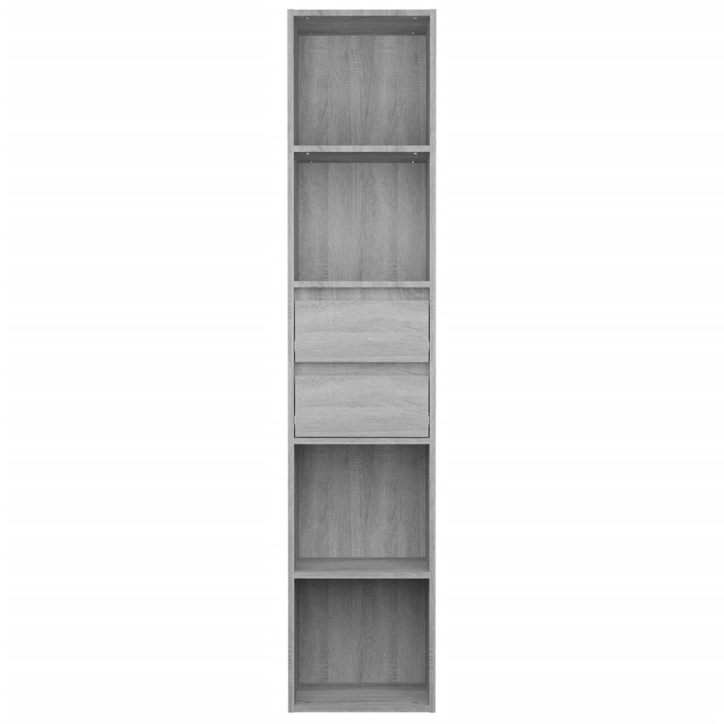 vidaXL Bücherregal Grau Sonoma 36x30x171 cm Holzwerkstoff