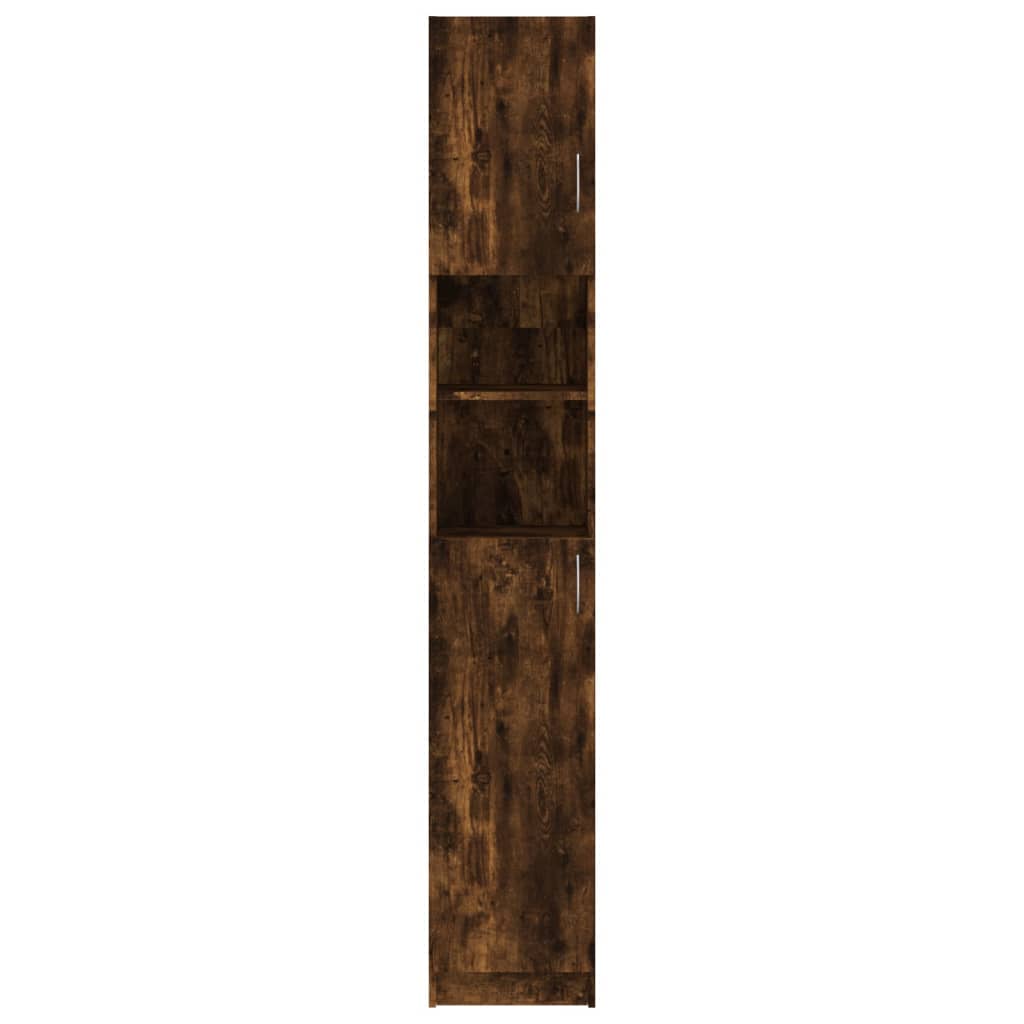 vidaXL Badezimmerschrank Räuchereiche 32x25,5x190 cm Holzwerkstoff