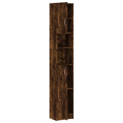 vidaXL Badezimmerschrank Räuchereiche 32x25,5x190 cm Holzwerkstoff