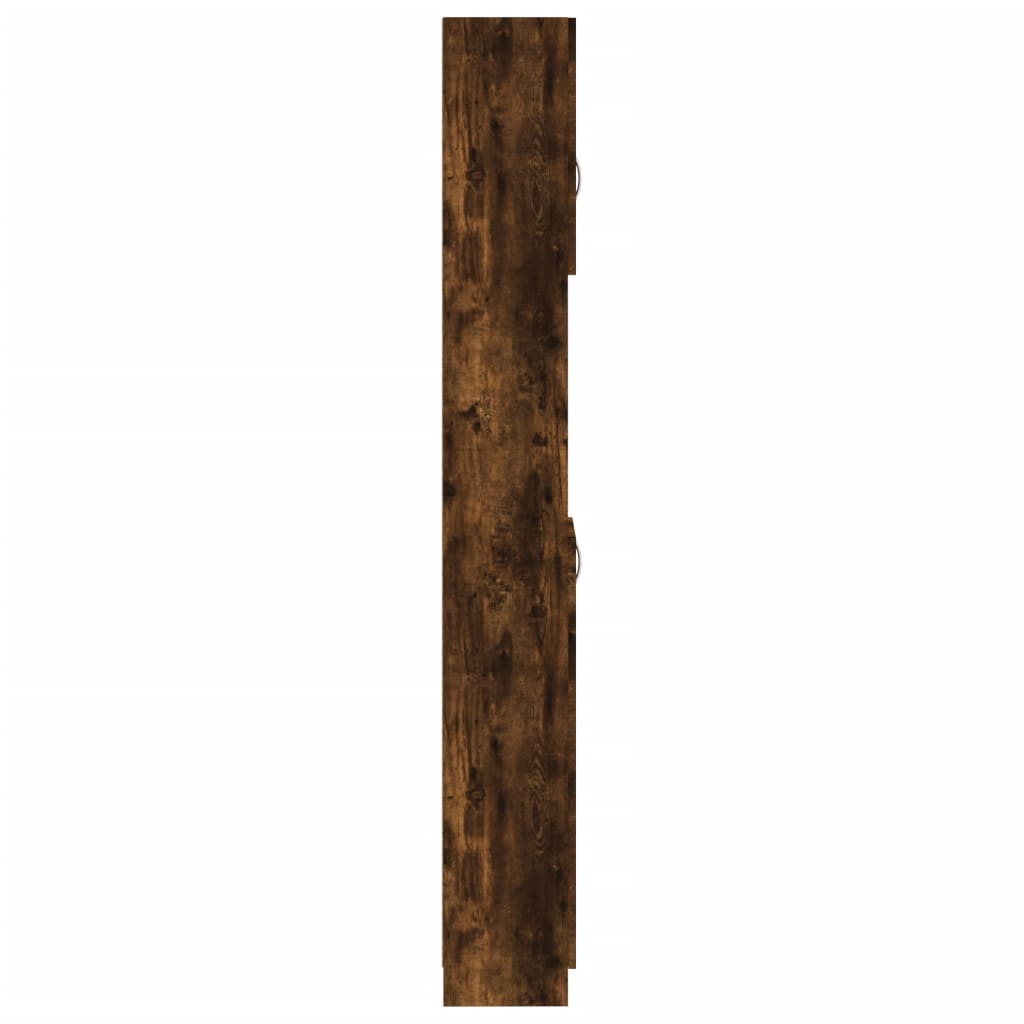 vidaXL Badezimmerschrank Räuchereiche 32x25,5x190 cm Holzwerkstoff